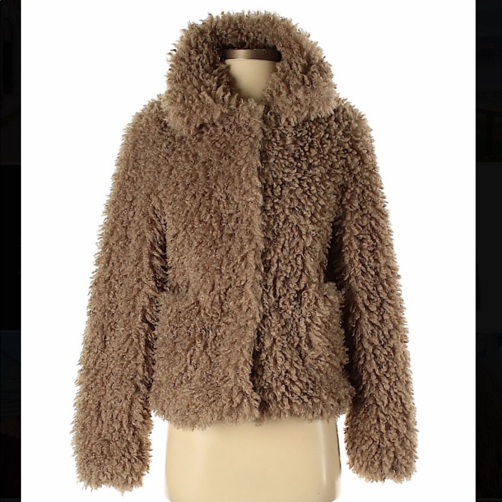 Zara teddy coat - mob wife aesthetic